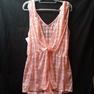 No Boundaries Lace Romper Swim Cover Up